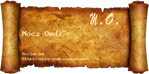 Mocz Omár névjegykártya